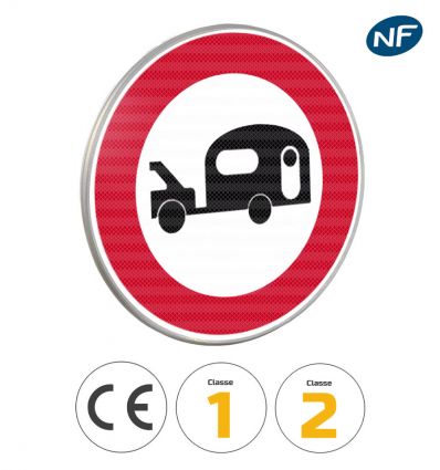 B9i - Panneau d'interdiction d'accès aux caravanes
