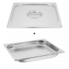Bac gastro gn 2/3 20 mm en inox avec couvercle