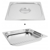 Bac gastro gn 2/3 40 mm en inox avec couvercle