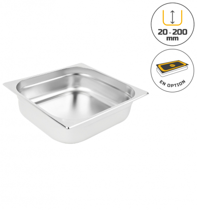 Bac gastronorme gn 2/3 en acier inoxydable