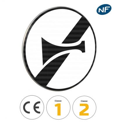 B35 - Panneau fin d'interdiction de l'usage de l'avertisseur sonore