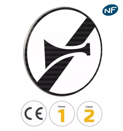 B35 - Panneau fin d'interdiction de l'usage de l'avertisseur sonore