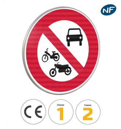 B7b - Panneau accès interdit à tous les véhicules à moteur