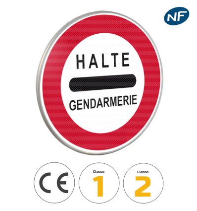 B5a - Panneau arrêt au poste de gendarmerie