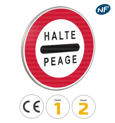 B5c - Panneau arrêt au poste de péage
