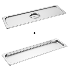Bac gastro gn 2/4 20 mm en inox avec couvercle