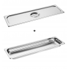 Bac gastro gn 2/4 40 mm en inox avec couvercle
