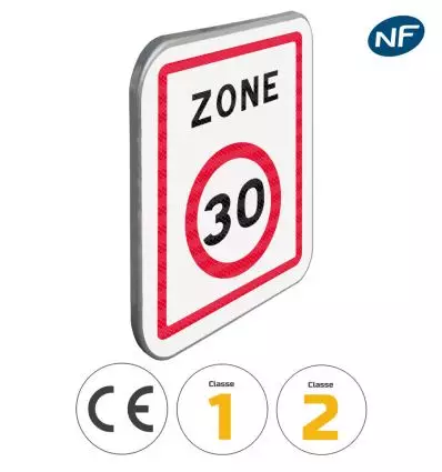 B30 - Panneau entrée d'une zone à vitesse limitée à 30 km/h