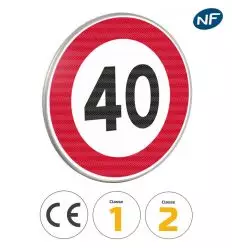 B14 - Panneau limitation de vitesse à 40 km/h