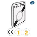 Photo : B57 - Panneau de Fin de Zone à Faibles Émissions 600 x 900 mm (3 rails au dos) - Classe 2 (HIP) - Dos brut