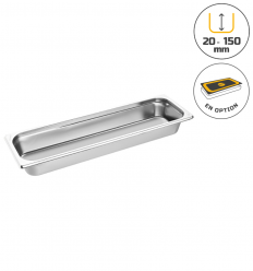 Bac gastronorme gn 2/4 en acier inoxydable