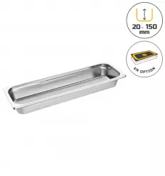 Bac gastronorme gn 2/4 en acier inoxydable