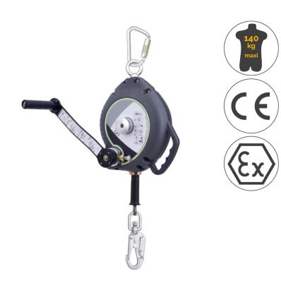 Antichute à rappel automatique avec treuil de sauvetage