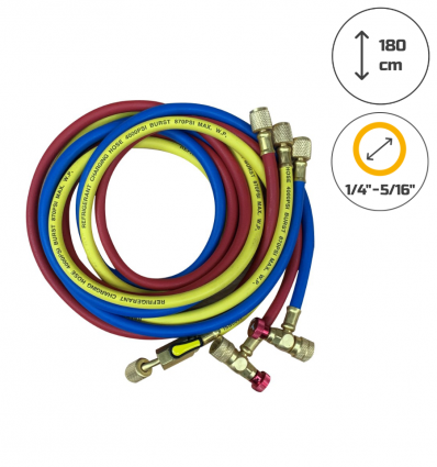 Flexible avec vanne automatique 180 cm 1/4-5/16"