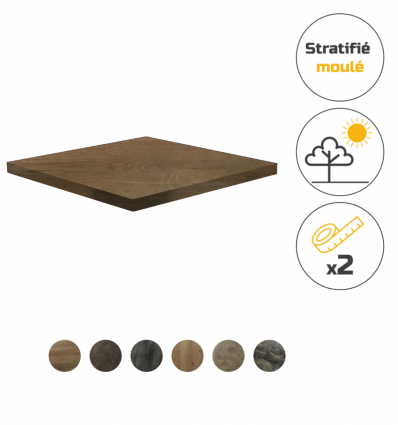 Plateau table bistrot carrée Atacama Cherry