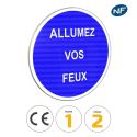 Photo : B29 - Panneau autres obligations Personnalisable 450 mm (2 rails au dos) - Classe 1 (T1) - Dos brut