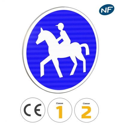 B22c - Panneau chemin obligatoire pour cavaliers