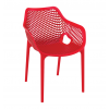 Fauteuil en polypropylène empilable rouge