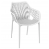 Fauteuil en polypropylène empilable blanc