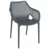 Fauteuil en polypropylène empilable gris foncé