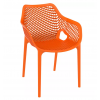 Fauteuil en polypropylène empilable orange