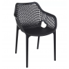 Fauteuil en polypropylène empilable noir