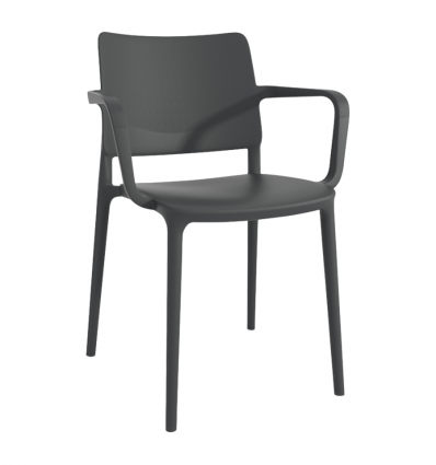 Fauteuil extérieur polypropylène anthracite
