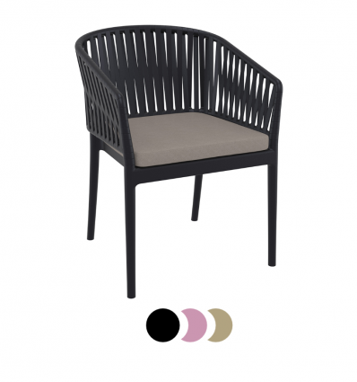 Fauteuil en polypropylène avec coussin