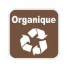 Autocollant tri sélectif marron - Déchets organiques