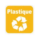 Photo : Autocollant tri sélectif Plastique - Jaune