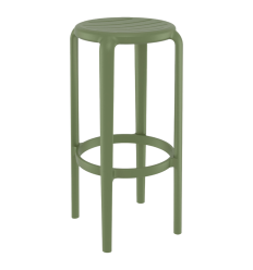 Tabouret en polypropylène vert