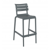 Tabouret polypropylène design gris foncé