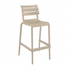 Tabouret polypropylène design taupe