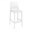 Tabouret de bar exterieur polypropylène blanc