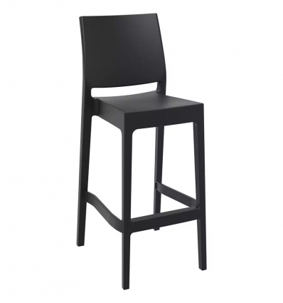 Tabouret de bar exterieur polypropylène noir