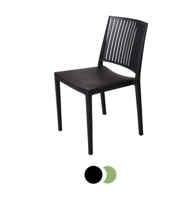 chaise de terasse de restaurant vert olive et noir