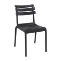 Photo : Chaise terrasse restaurant avec des lattes Noir