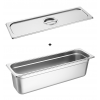 Bac gastro gn 2/4 150 mm en inox avec couvercle