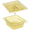 Bac gastro gn 1/6 65 mm en plastique haute température avec couvercle