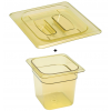 Bac gastro gn 1/6 150 mm en plastique haute température avec couvercle