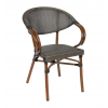 chaise terrasse bistrot parisien gris foncé