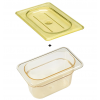 Bac gastro gn 1/9 100 mm en plastique haute température avec couvercle