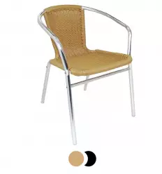 Chaise bistrot aluminium extérieur empilable