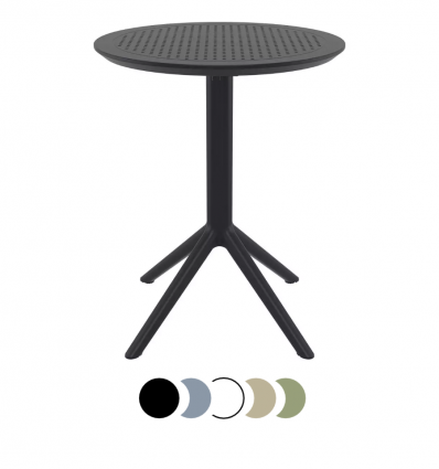 table de restaurant exterieur ronde noir