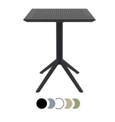 table exterieur pour restaurant carré couleur taupe