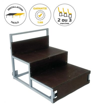 Escalier pour gradin amovible bois