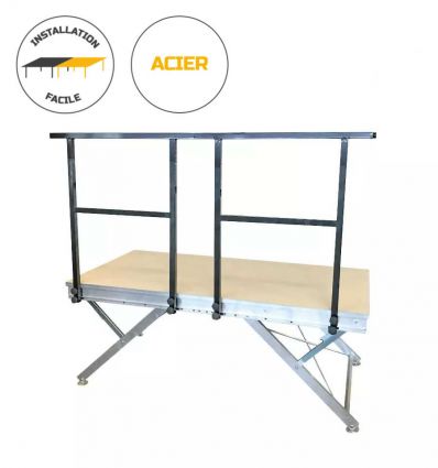 Garde-corps pour praticable ciseaux