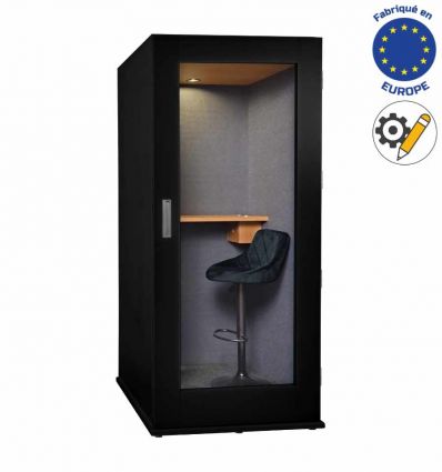 Cabine acoustique individuelle ouverture gauche vers droite