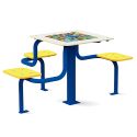 Photo : Table de jeux exterieur - 4 plateaux de jeu Jeu de l'oie