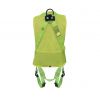 Harnais de sécurité avec gilet haute visibilité jaune/vert - dos